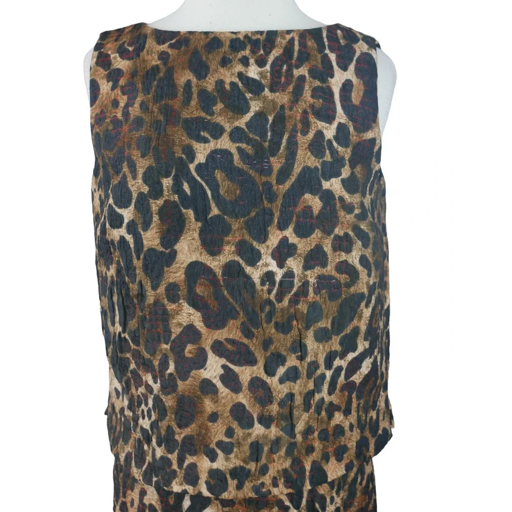 LAFAYETTE 148 Leopard Pencil Skirt and Shell Set Size 6 - Picture 3 of 11